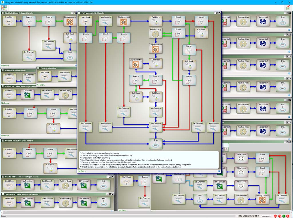 DynoLAB GenV Test Cell Control System screen