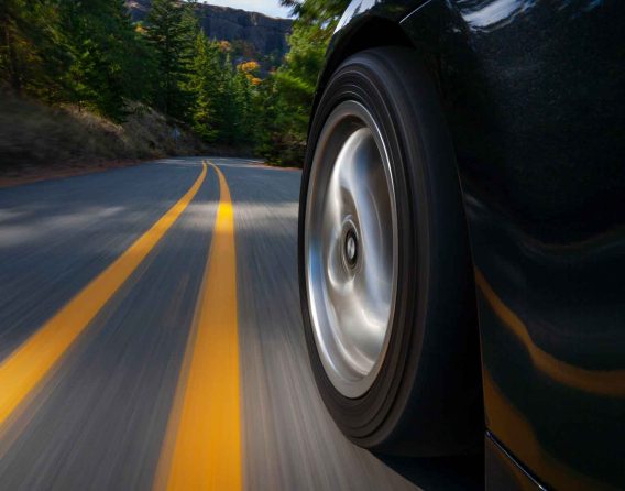 Close-up of a car wheel